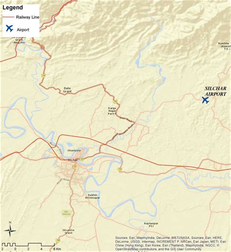 Map Showing Silchar Airport In Context Of The Silchar City And Railway Download Scientific