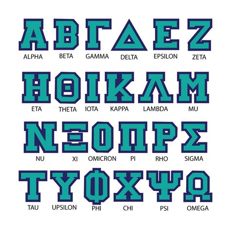 Greek Letters Cut Files Entire Alphabet Letters Svg Vector Art