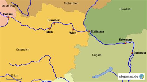 Stepmap Donau Landkarte F R Sterreich