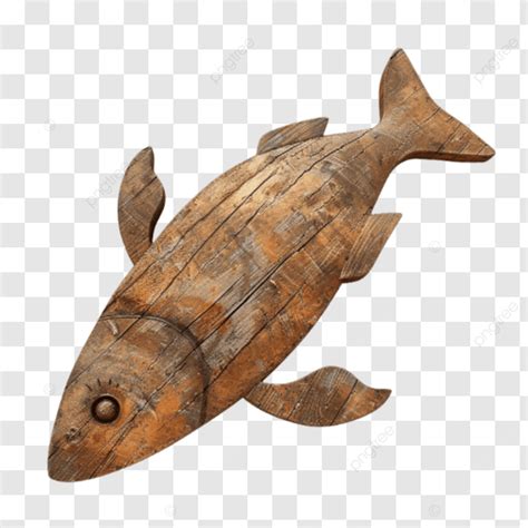 Wooden Fish On Transparent Background Wooden Fish Wood Carved Png