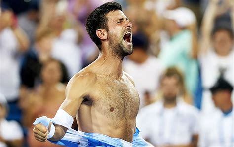 Novak Djokovic Flaunts His Bare Torso After Winning Tournament The