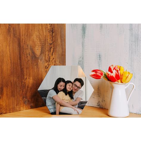 Jual CETAK FOTO UK HEXAGONAL Harga Per 1 Pcs MEDIA PAPAN MDF