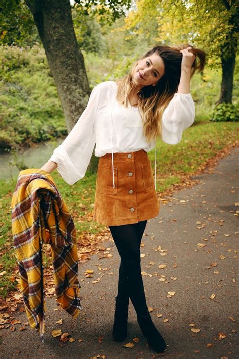 Cord Rock Mit Knöpfen Vorne Als Toller Look Für Den Herbst Fall