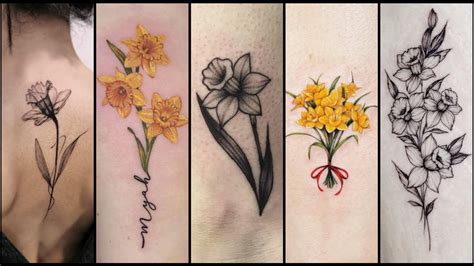 Wow Check Out These 15 Cute Daffodil Flower Tattoo Designs For Girls Hot Sex Picture