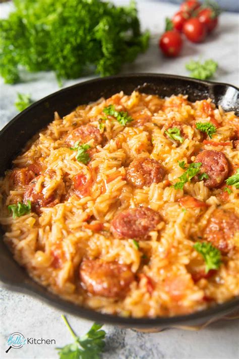 One Pot Italian Sausage And Rice Billi S Kitchen