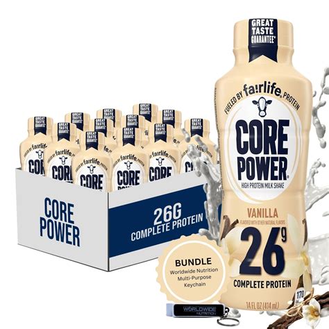 Fairlife Core Power 26g Complete Protein Vanilla Milk Shake Drink Kosher 14 Oz 12 Pack