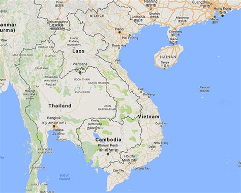 Cambodia On Map Of Asia - Oconto County Plat Map