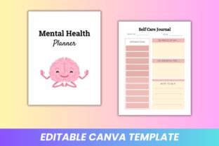 Editable Mental Health Planner Canva Kdp Graphic By Digital Print Box