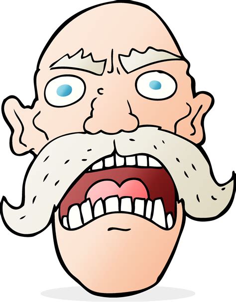 Cartoon Angry Old Man 12281965 Vector Art At Vecteezy