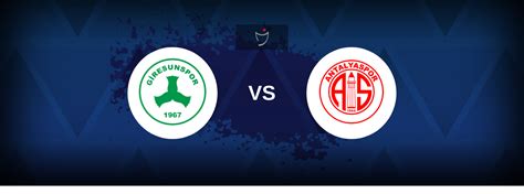 Super Lig Giresunspor Vs Antalyaspor Prediction Stats Odds