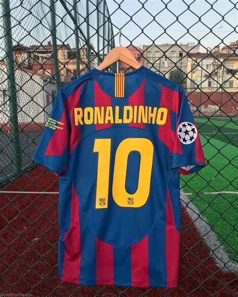 Barcelona Retro Ronaldinho Jersey Gem