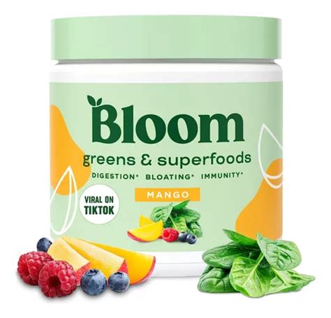 Mezcla Bloom Nutrition Green Superfood Batidos Mango 30porci Envío gratis