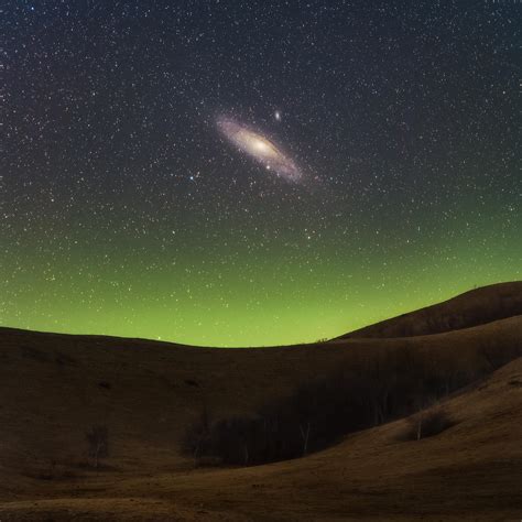 Using A Telephoto Lens I Photographed M Andromeda Galaxy As It