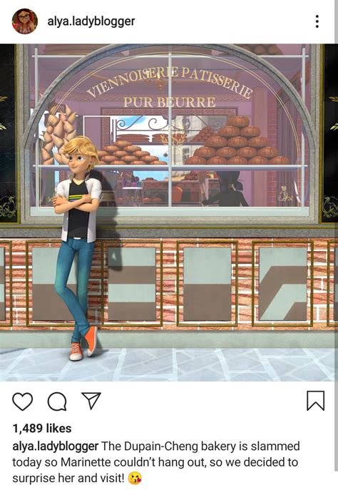 New Instagram Post From Alya Adrien And Her Visiting Marinette At The Bakery R