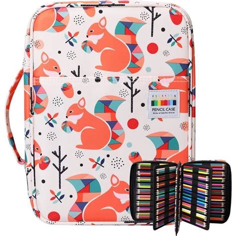 Grande Capacit Trousse Scolaire Pour Crayon De Couleur Tui