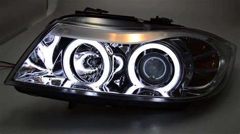 SW CCFL Angel Eye Scheinwerfer 3er BMW E90 91 Chrome Standlichtringe SW