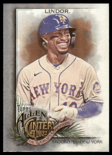 Francisco Lindor Topps Allen Ginter Silver Portrait Parallels