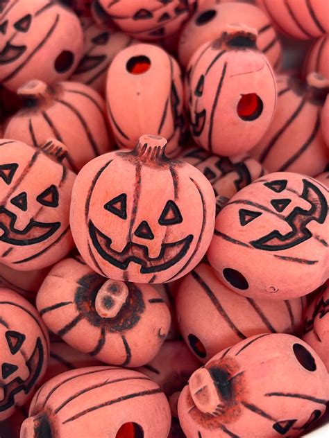 Jack O Lantern Bead Pumpkin Beads Halloween Beads Halloween Jewelry