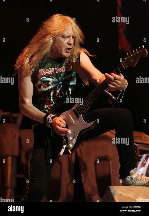 Dave Murray Iron Maiden Performing At Madison Square Garden On The The