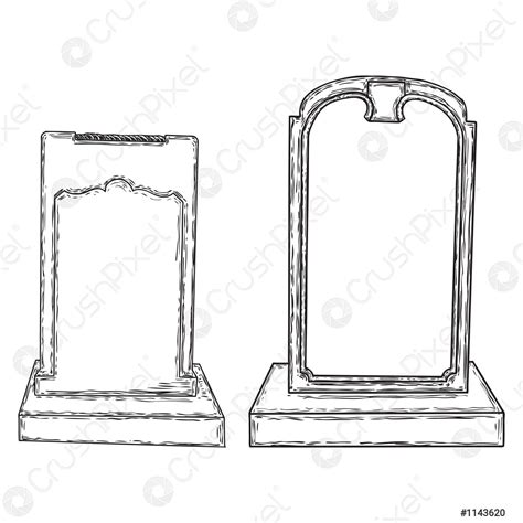 grave stone drawing