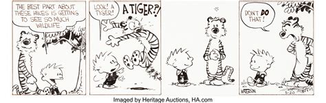 Bill Watterson Calvin And Hobbes Daily Comic Strip Original Art Lot 92265 Heritage Auctions