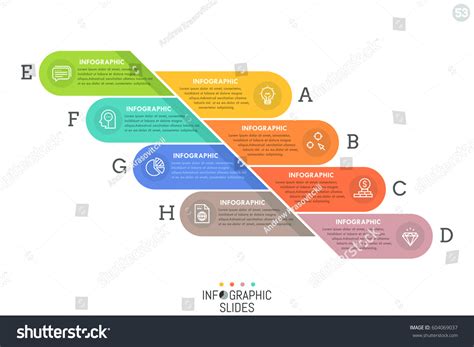 Simple Infographic Design Template Colorful Rounded Vector De Stock