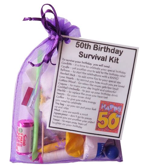 Th Birthday Survival Kit An Excellent Alternative To A Card