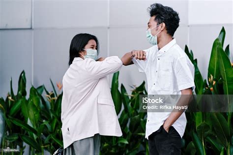 Alternative Handshake On A Business Meeting Covid 19 Stock Photo ...