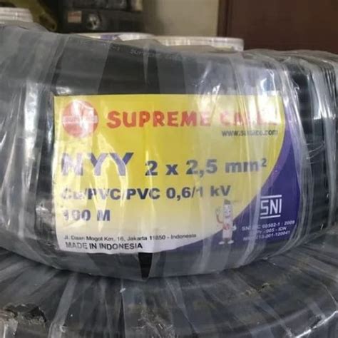 Jual Kabel Nyy X Mm Kawat Tembaga Supreme Hitam Meter X