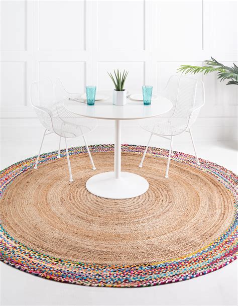 Natural 8 X 8 Whitaker Hand Braided Jute Round Rug