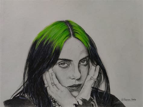 Billie Eilish Sketch Sketches Fictional Characters Art