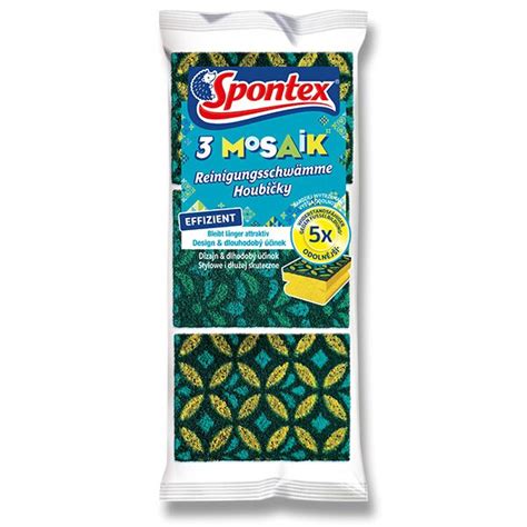 Spontex 3 Mosaik Houbička Na Nádobí 3 Ks Activa