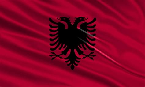 Premium Vector Albania Flag Design Waving Albanian Flag Made Of