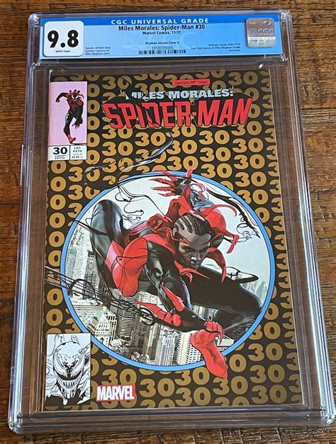 Miles Morales Spider Man 30 Cgc 9 8 Mike Mayhew Gold Variant B East