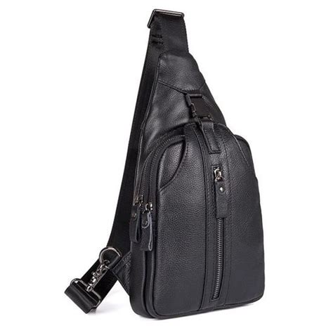 Sac Dos De Poitrine En Cuir V Ritable Pour Homme Sacoche De Sport