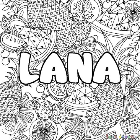 Coloriage Pr Nom Lana D Cor Mandala Fruits Sans D Passer