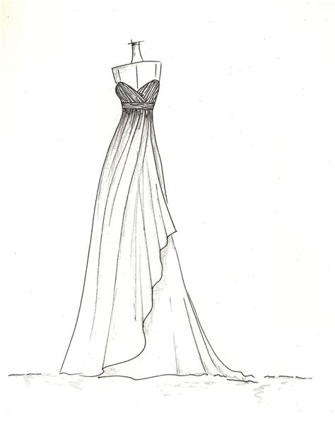 Easy Pencil Drawing Dress Bestpencildrawing