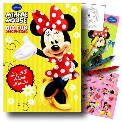 Buy Minnie Mouse Coloring Book Pack with Stickers, Crayons and Coloring Activity Book Bundled ...