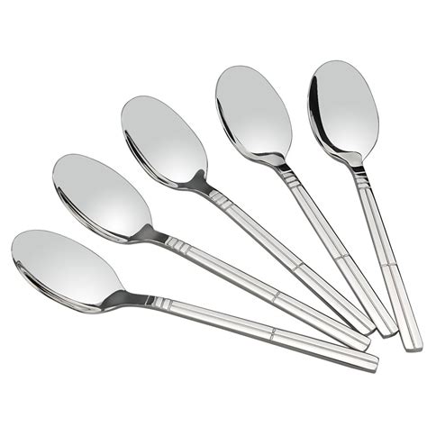 Saedy Stainless Steel Dessert Spoons 6 7 Inches 12 Piece Lavorist