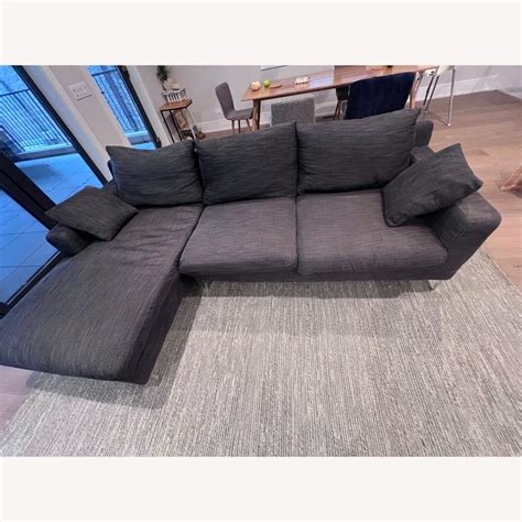 Interior Define Sloan Charcoal Sectional - AptDeco