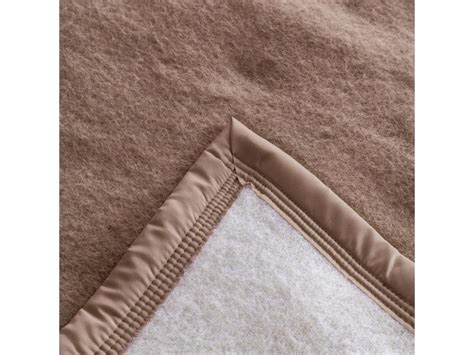 Couverture pure laine vierge woolmark 500g m² volta 240x260 cm marron