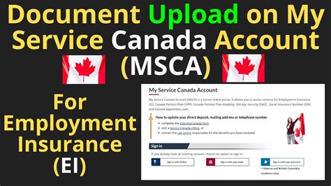 Navigating Document Upload On My Service Canada Account MSCA For