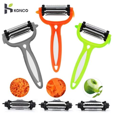 Konco Fruit Vegetable Peeler Stainless Steel Peeler Degree Rotary