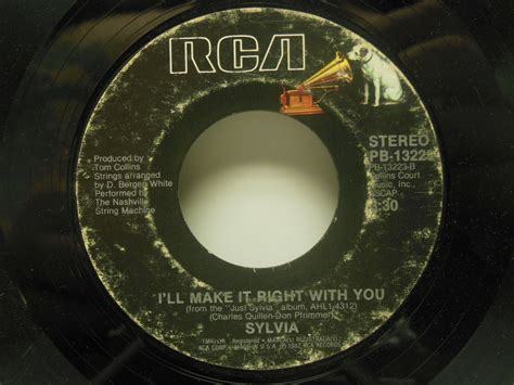 Sylvia Nobody I Ll Make It Right With You 45 Rpm Vg Ebay