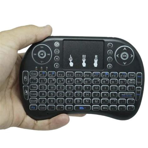 Mini Teclado Mouse Iluminado Led Touchpad Wireless Bluetooth Wifi Sem Fio Tv Smart Box Usb I8