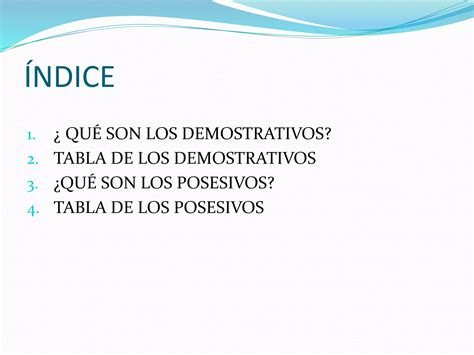 Los Demostrativos Y Los Posesivos PPT