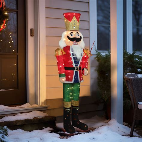 The Twillery Co Gutierrez 5 Ft Warm White Lighted Soldier Nutcracker