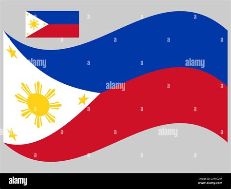 Philippines Flag Waving Stock Vector Images Alamy