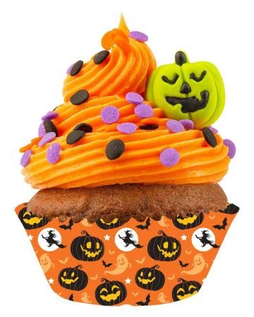 Halloween Pumpkin Cupcake Molds 50 Pcs For Scary Muffins Horror Shop