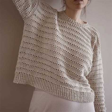 Ingrid Summer Sweater English Pdf Pattern Gregoria Fibers Sweater